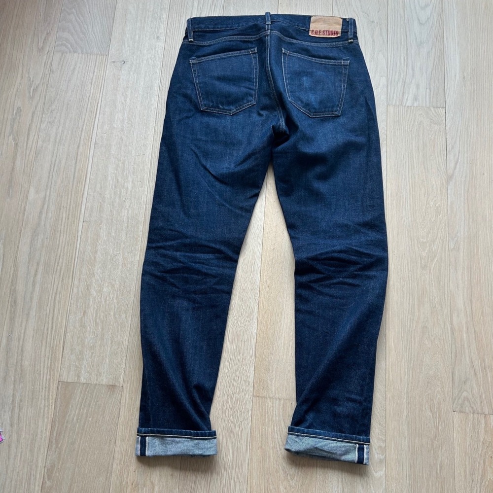 C.O.F. Studio M7 Tapered Selvedge Jeans 32x32 Dark Blue Japanese Kuroki Denim‎